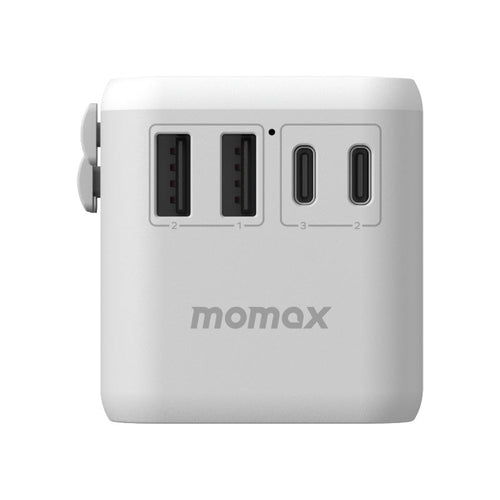 Momax UA8AW 1-World 70W GaN 5 Ports + AC Travel Adaptor - White
