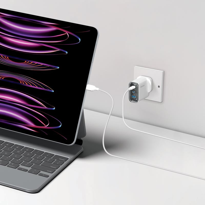 Momax UM52UKW 80W 3 Port Charger 1-Charge Flow (White)