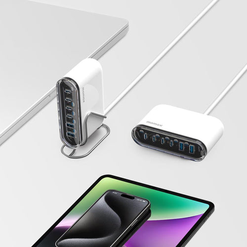 Momax UM55UKW 120W 6 Port Charger 1-Charge  Flow (White)