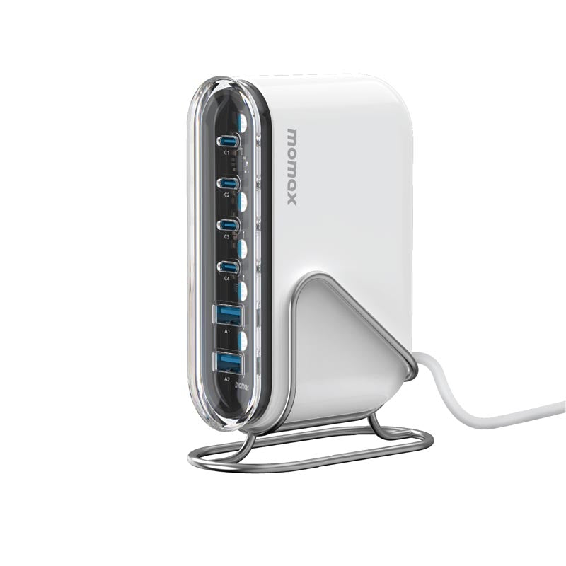 Momax UM55UKW 120W 6 Port Charger 1-Charge  Flow (White)