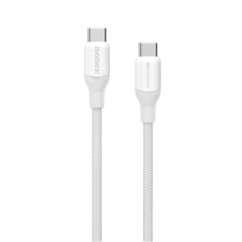 Momax DC25W 1-Link Flow CC 100W USB-C to USB-C Braided Cable (2M) White