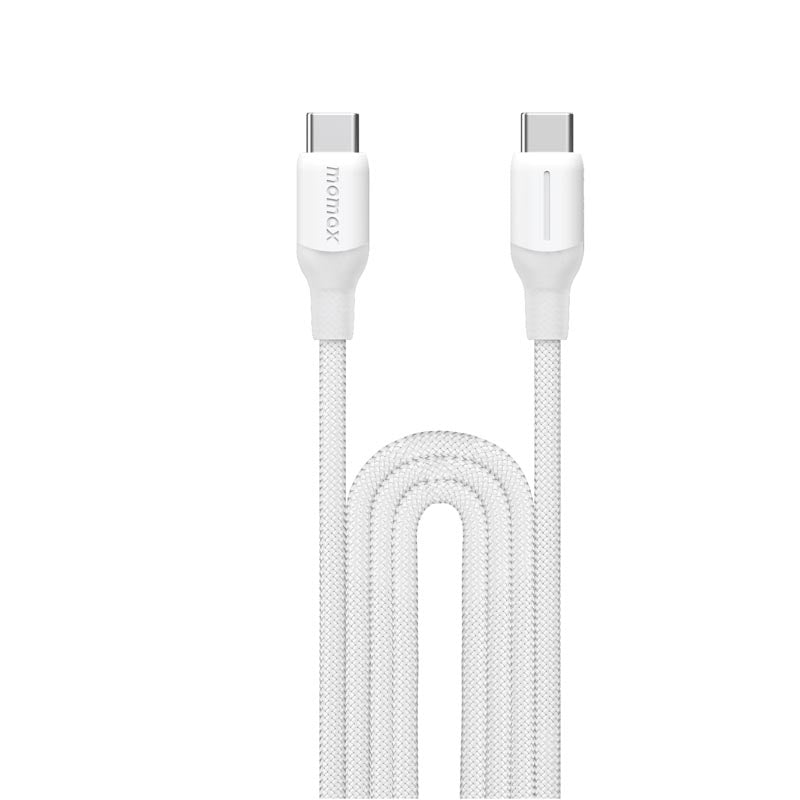 Momax DC25W 1-Link Flow CC 100W USB-C to USB-C Braided Cable (2M) White