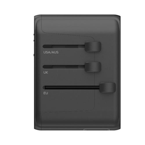 Momax UA9E 1-World 35W 5 Ports + AC Travel Adaptor - Titanium