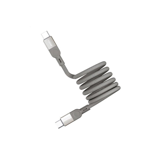 Momax DC36L MAG Link 100W-2M Magnetic USB-C to USB-C Cable Titanium