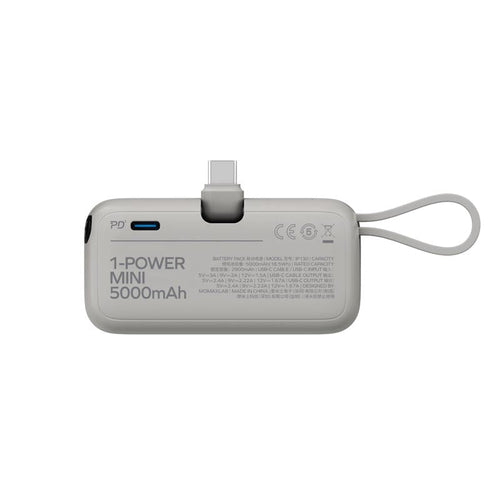 Momax IP130W 5000mAh PD20W 3-In-1 Built-in USB-C Powerbank (White)