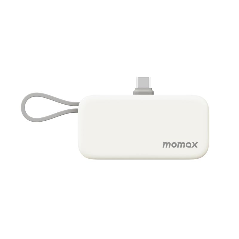 Momax IP130W 5000mAh PD20W 3-In-1 Built-in USB-C Powerbank (White)