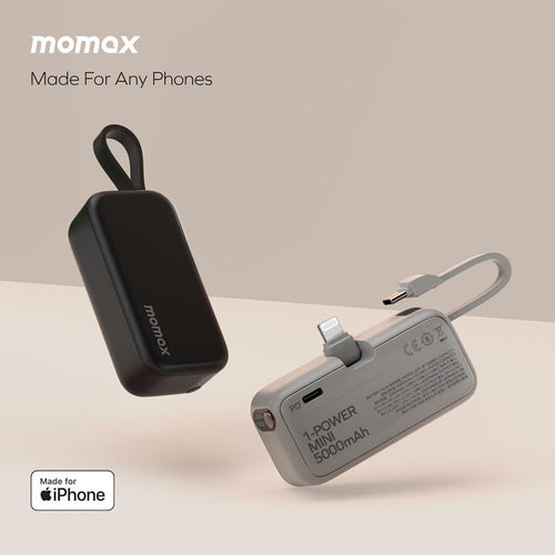 Momax IP130W 5000mAh PD20W 3-In-1 Built-in USB-C Powerbank (White)