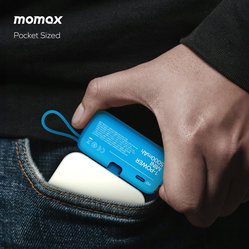 Momax IP130W 5000mAh PD20W 3-In-1 Built-in USB-C Powerbank (White)
