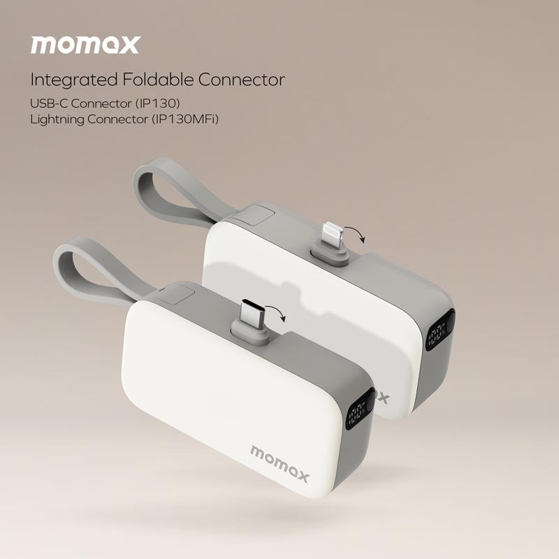 Momax IP130MFID 5000mAh PD20W 3-in-1 Built-in Lightning Powerbank (Black)