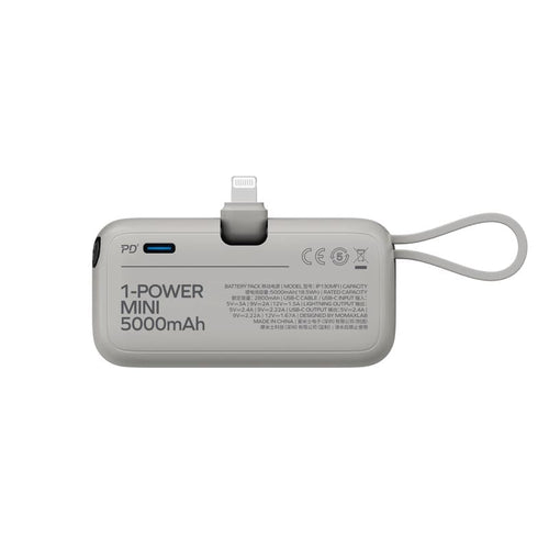 Momax IP130MFIW 5000mAh PD20W 3-in-1 Built-in Lightning Powerbank (White)