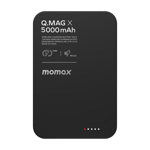 Momax IP116AD Q.MAG X Magnetic Wireless Battery Pack 5000mAh - Black
