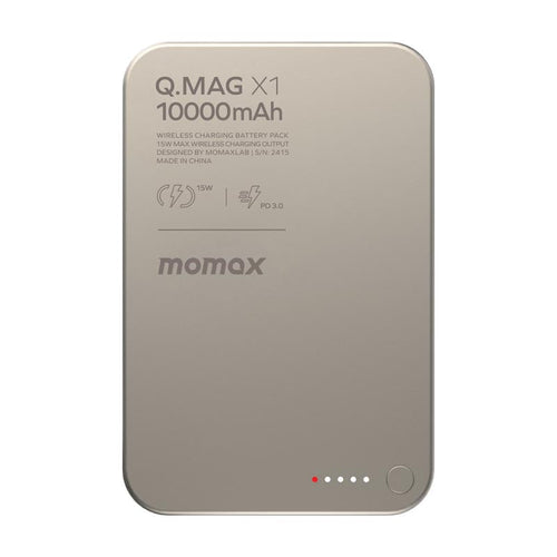 Momax IP117AE Q.MAG X1 Magnetic Wireless Battery Pack 10000mAh - Titanium