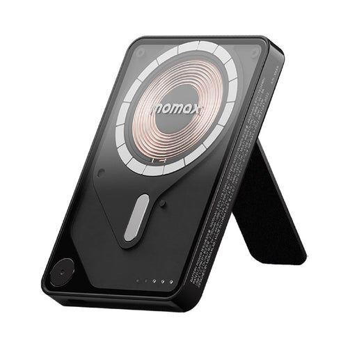 Momax IP131HKD 1-Power X Pro 20W 5,000mAh Magnetic Wireless Battery Pack with Built-In USB-C Cable (Black)
