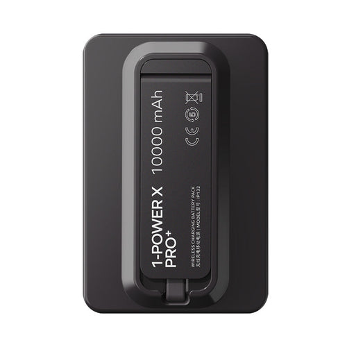 Momax IP132HKD 1-Power X Pro+ 20W 10,000mAh Magnetic Wireless Battery Pack with Built-In USB-C Cable (Black)