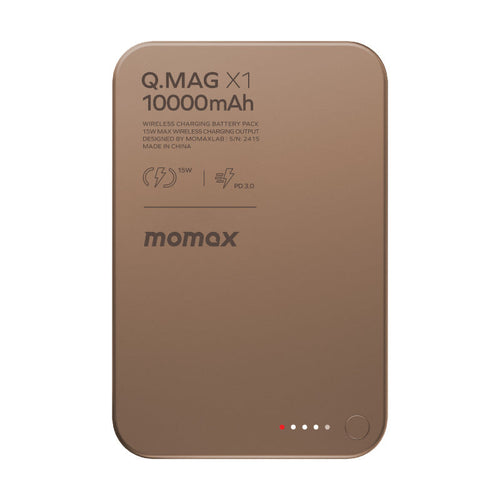 Momax IP117AL2 Q.MAG X1 Magnetic Wireless Battery Pack 10000mAh - Sandstone