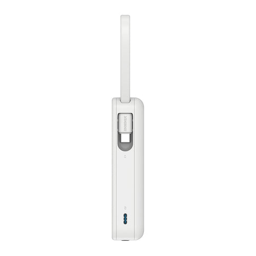 Momax IP138MFIW 1-Power Vital+ 10000mAh Battery Pack with Dual Built-in USB-C & Lightning Cable (White)