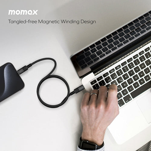 Momax DC52D Mag.Link USB-C to USB-C Magnetic Cable 100W (1M) - Black