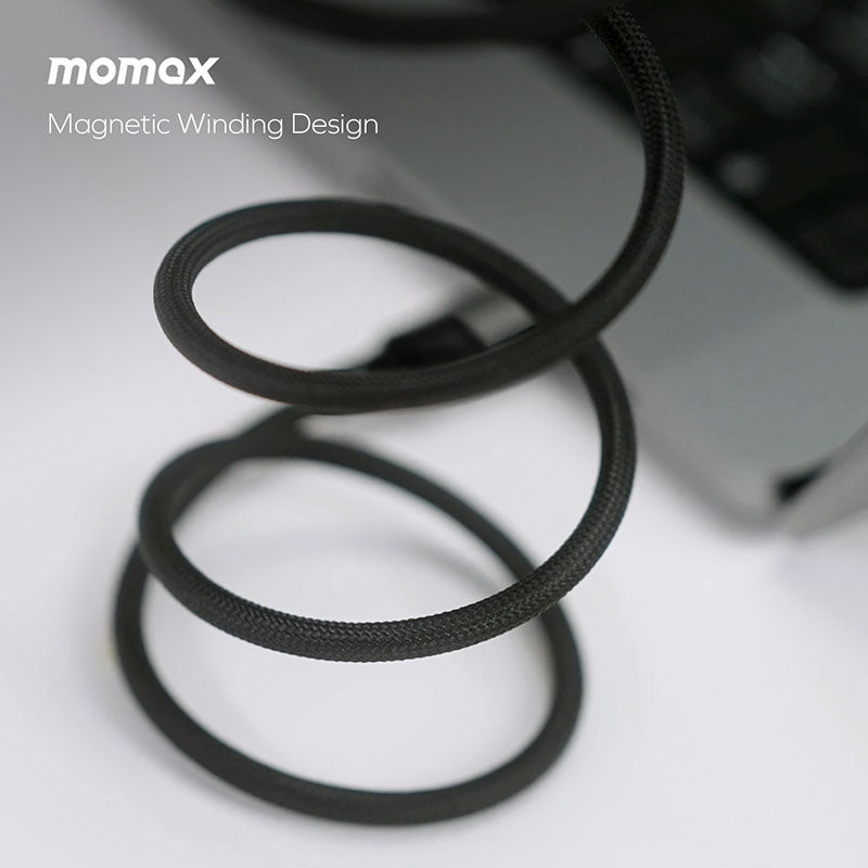 Momax DA57D USB-A to USB-C Magnetic Cable 66W (1M) - Black