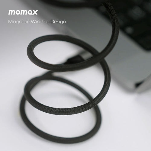 Momax DA57D USB-A to USB-C Magnetic Cable 66W (1M) - Black