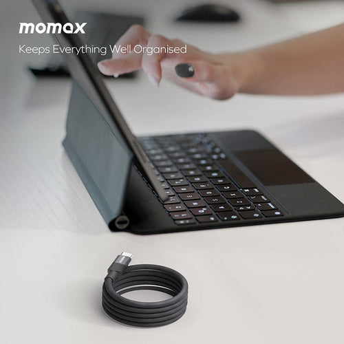Momax DA57D USB-A to USB-C Magnetic Cable 66W (1M) - Black