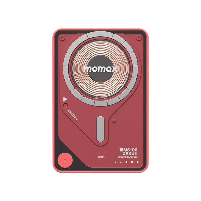 Momax IP131GDR 1-Power X Pro 20W 5,000mAh Magnetic Wireless Power Bank with Built-in USB-C Cable - MS-06S Chars Zaku II