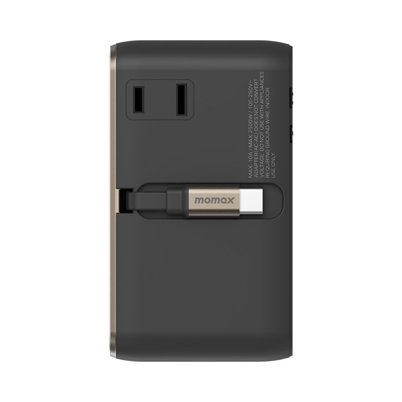 Momax UA25L 1-World2+ 100W 4-Port Dual AC Travel Adapter with