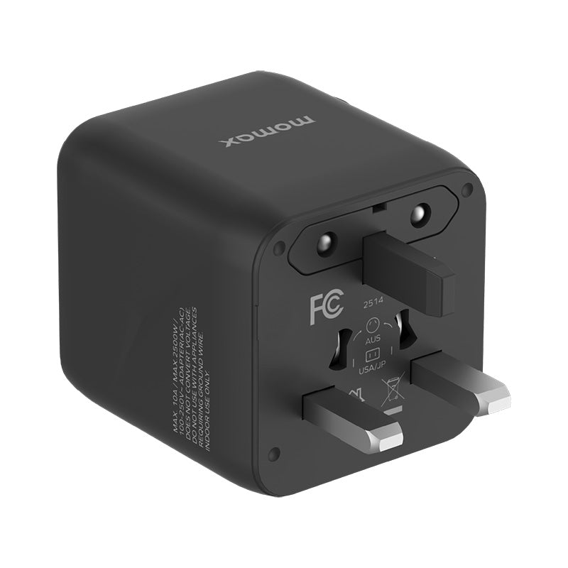 Momax UA29D 1-World² 20W Universal 2-Port USB Travel Adapter