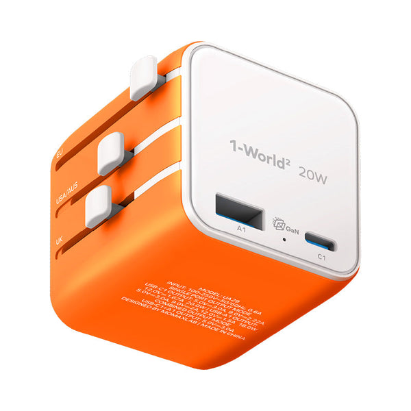 Momax UA29M 1-World² 20W Universal 2-Port USB Travel Adapter