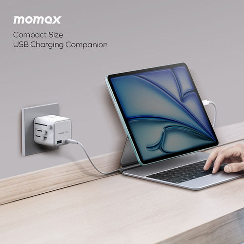 Momax UA29M 1-World² 20W Universal 2-Port USB Travel Adapter - Orange