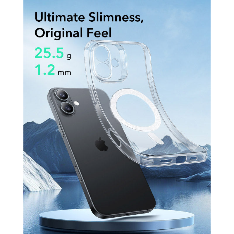 ESR iPhone 16 Plus Zero Clear Case (HaloLock) - Clear