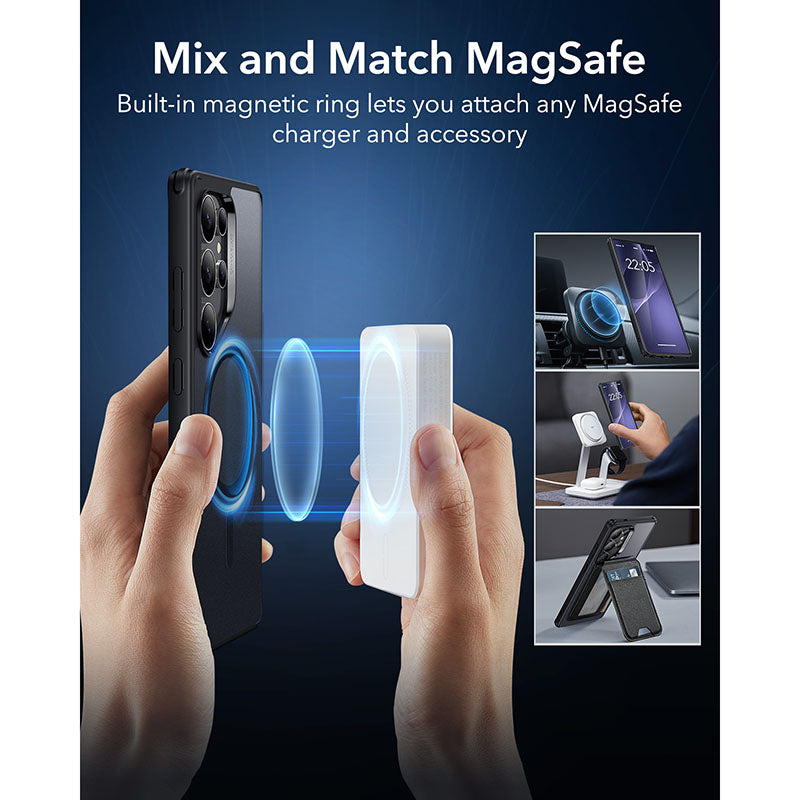 ESR Samsung Galaxy S25 Ultra Classic Hybrid MagSafe Case with HaloLock - Frosted Black
