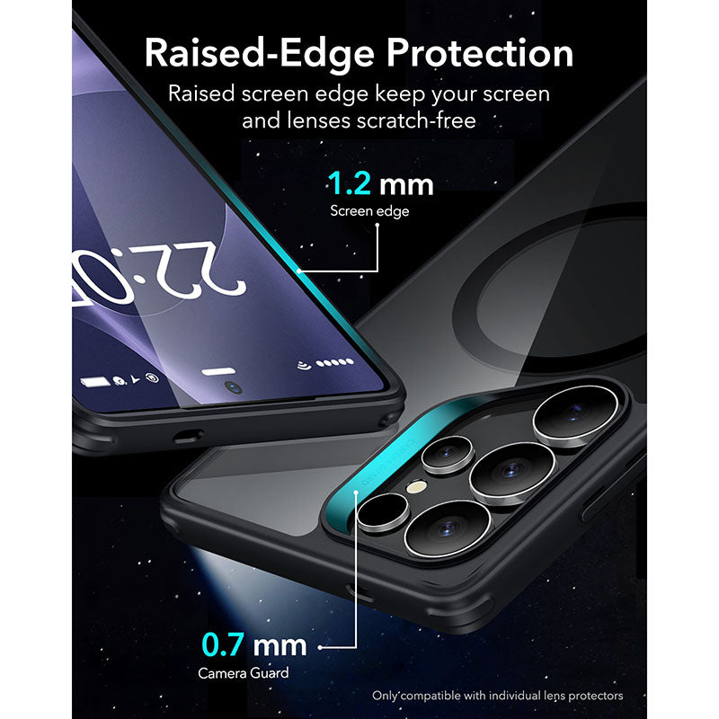 ESR Samsung Galaxy S25 Ultra Classic Hybrid MagSafe Case with HaloLock - Clear Black