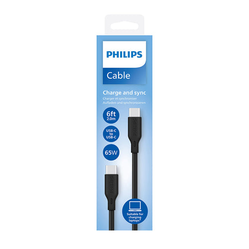 Philips DLC4561CB/00 Premium 65W USB-C to USB-C Cable [2M]