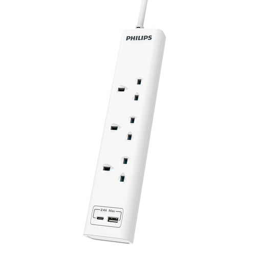 Philips CHP4131WA/69 3way 2M 1 USB-A & 1 USB-C Extension