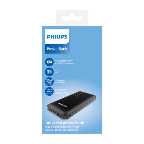 Philips DLP6812CB/00 10000mAh PD20W Powerbank (Black)