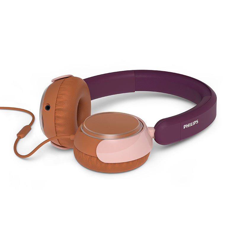 Philips TAK2000MP/00 Kids On-Ear Headphones (Maroon)