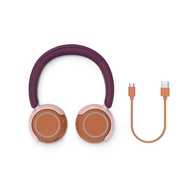 Philips TAK4200MP/00 Kids Wireless On-Ear Headphones (Maroon)