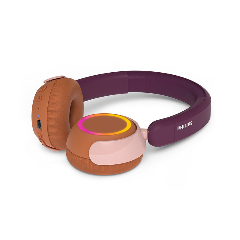 Philips TAK4200MP/00 Kids Wireless On-Ear Headphones (Maroon)