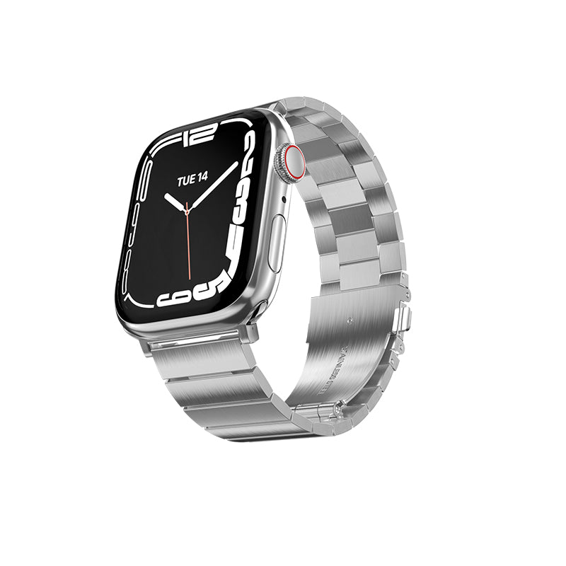 MagEasy Maestro Stainless Steel Apple Watch Band - 42mm / 44mm / 45mm (Silver)