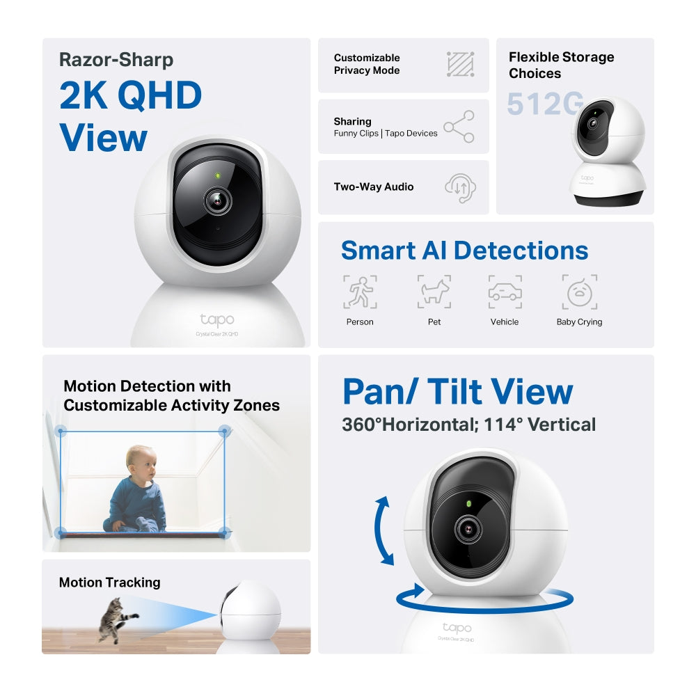 Challenger Exclusive] TP-Link Tapo C220 Pan/Tilt Home Security Wi