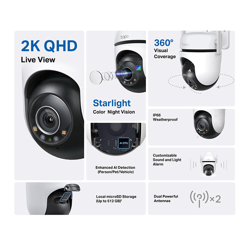 Tapo C520WS ×2個 Tapo C520WS Outdoor Pan/Tilt Security Wi-Fi Camera – Challenger