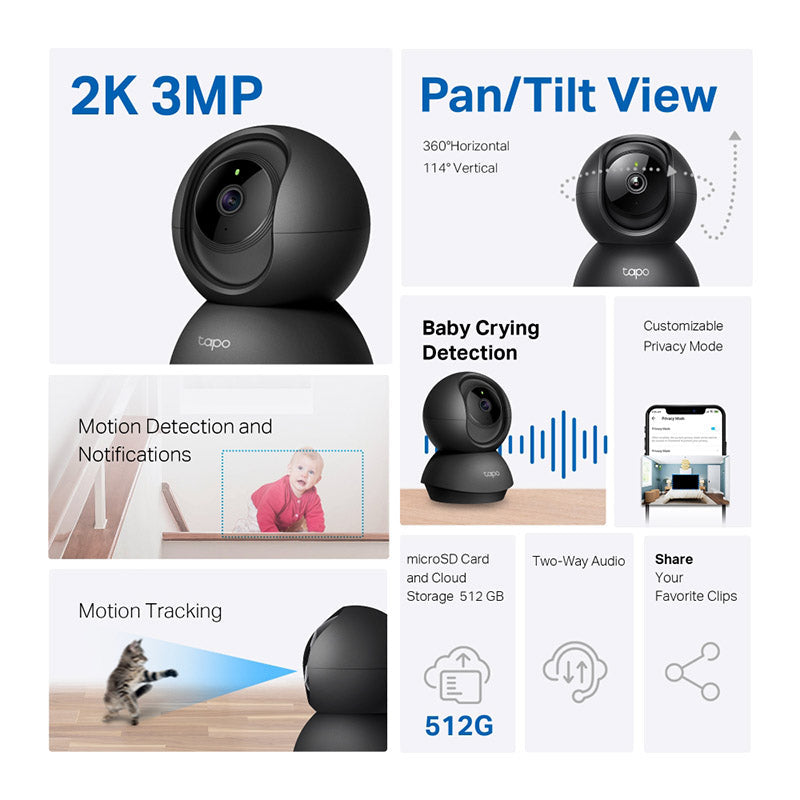 TP-Link Tapo C211 Pan/Tilt Home Security Wi-Fi Camera – Challenger