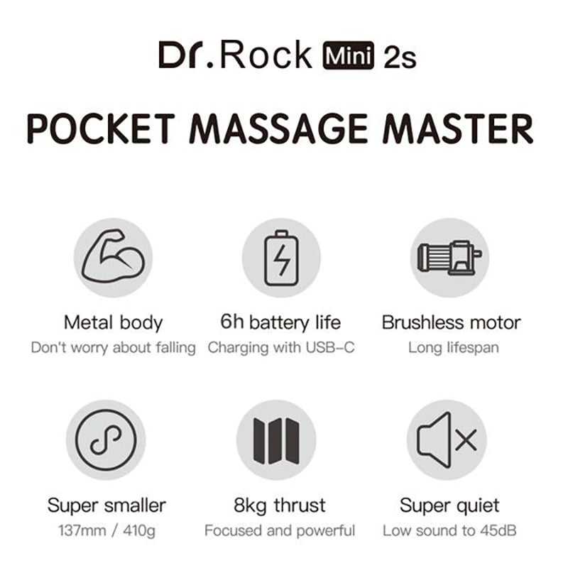 Dr.Rock Mini 2s Massage Gun (Grey)