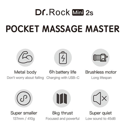 Dr.Rock Mini 2s Massage Gun (Grey)
