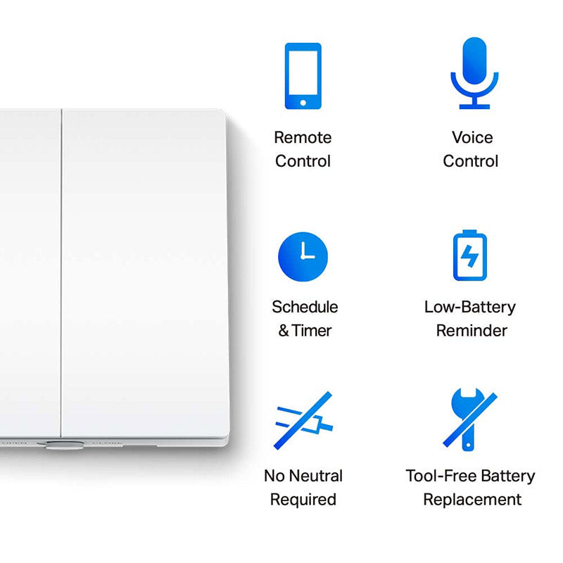 TP-Link Tapo S220 Smart Light Switch (2-Gang 1-Way) – Challenger