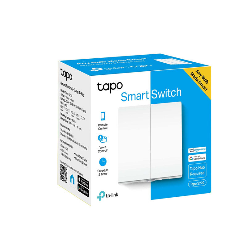 TP-Link Tapo S220 Smart Light Switch (2-Gang 1-Way) – Challenger