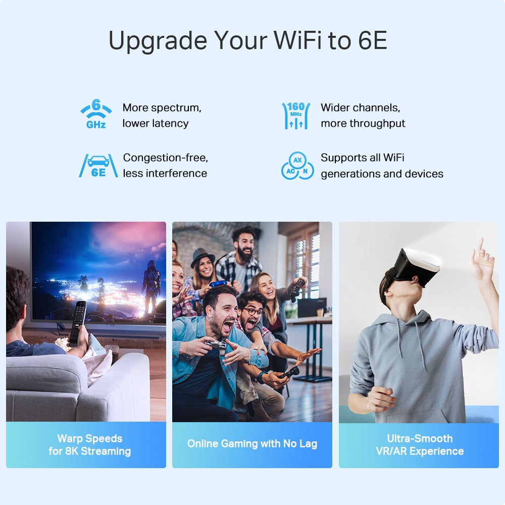 TP-Link Deco XE75 Pro AXE5400 Tri-Band Mesh Wi-Fi 6E System (3-Pack)