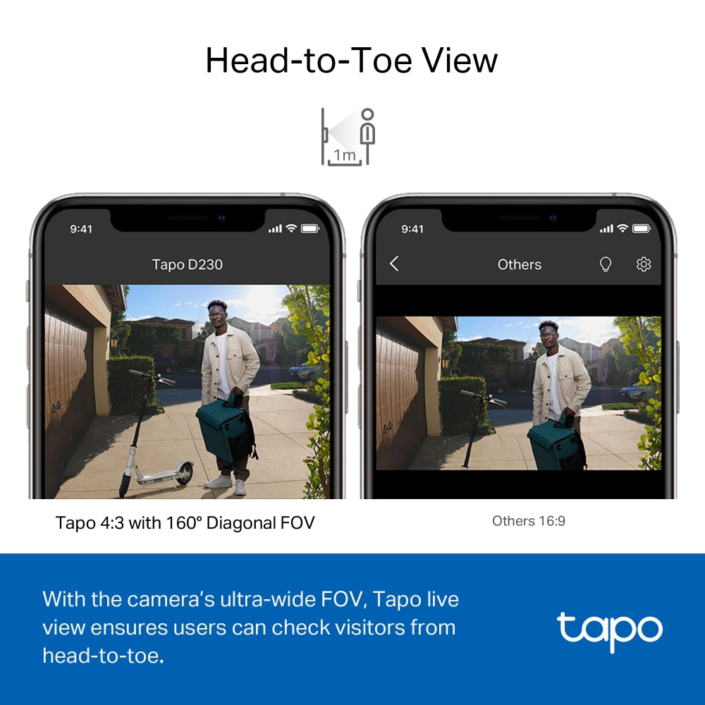 TP-Link Tapo D230S1 Smart Video Doorbell Camera Kit