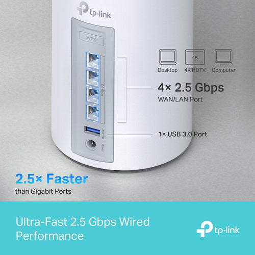TP-Link Deco BE65 BE11000 Whole Home Mesh Wi-Fi 7 System (2-Pack)
