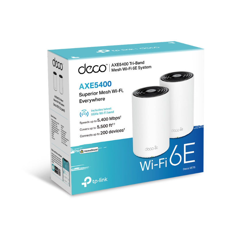 TP-Link Deco XE75 AXE5400 Tri-Band Mesh Wi-Fi 6E System (2-Pack)